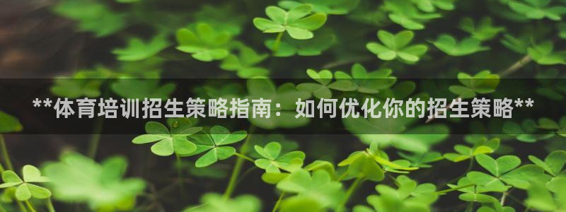 焦点娱乐平台登录不了怎么回事：**体育培训招生策略指