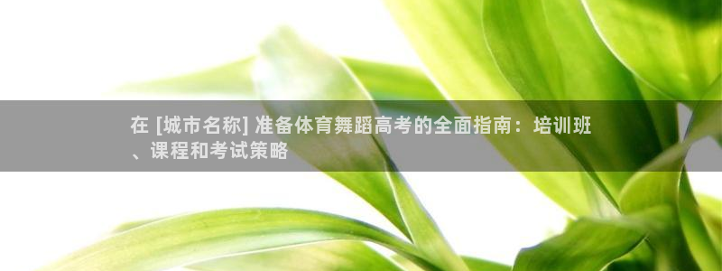 焦点娱乐官网首页入口网址：在 [城市名称] 准备体育