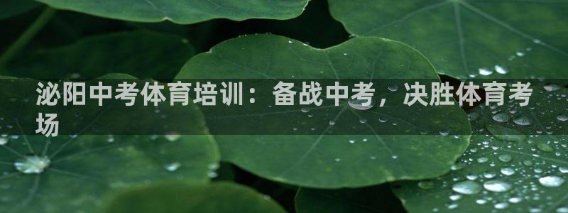 焦点娱乐官方网站下载手机版：泌阳中考体育培训：备战中